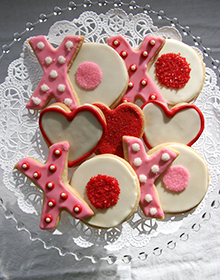 Plate of X O Cookies