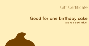 Gift Certificate Gift Certificates from The Able Baker